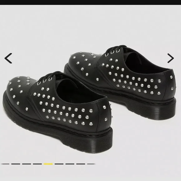 Dr martens doc 1461 stud wanama leather Oxford shoes oxfords studded 8 9 - Picture 3 of 8